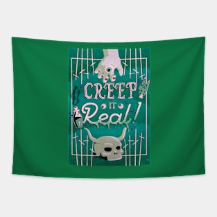 halloween, spooky, creepy, funny, scary, skull, skeleton, cute, Tapestry