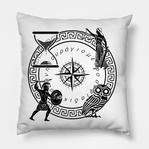 The Four Stoic Virtues Pillow by Doc Multiverse Designs