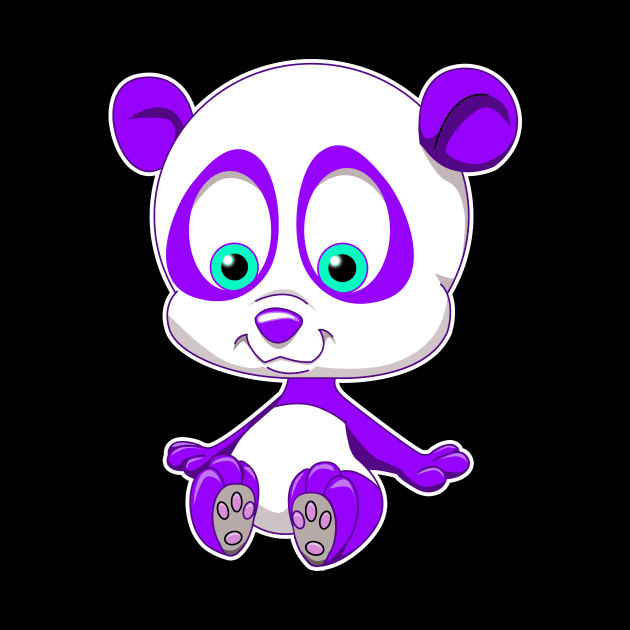 Purple Panda by Wickedcartoons