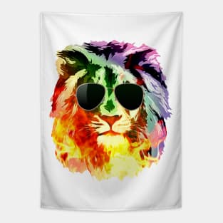 Sudden Impact Lion Tapestry