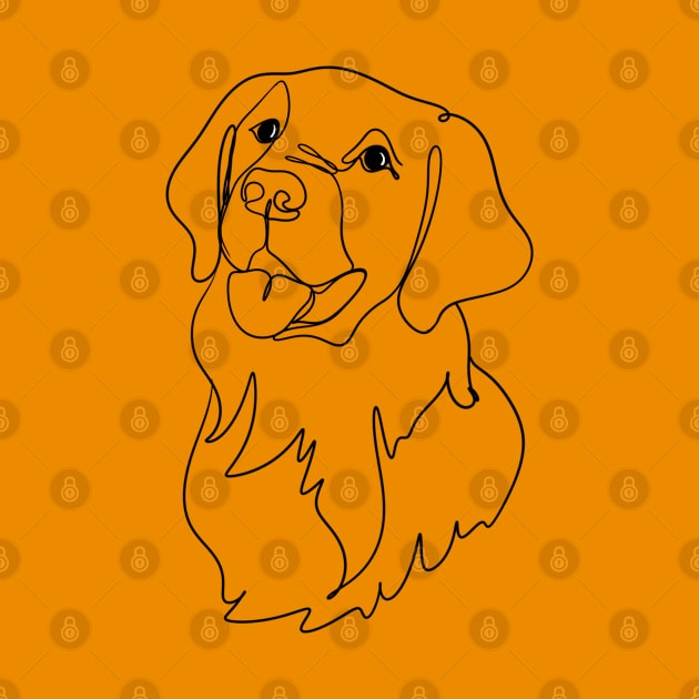 Golden retriever minimalist line art by eternalshadeart