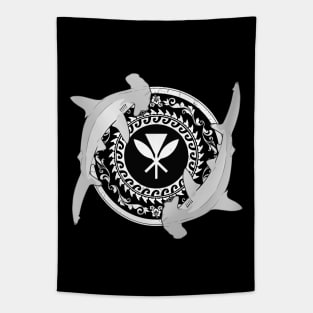 Kanaka Maoli Hammerhead Sharks Tapestry