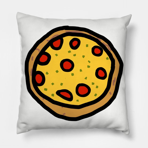 Food for Pizza Pi Day Pillow by ellenhenryart