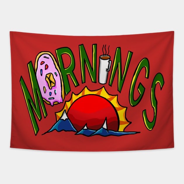 Morning Person Tapestry by Salty Pretzel