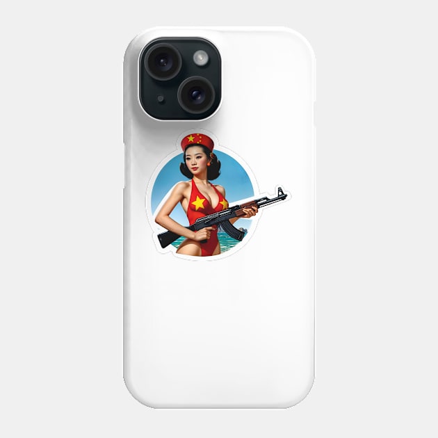 Pinup Girl Phone Case by Rawlifegraphic