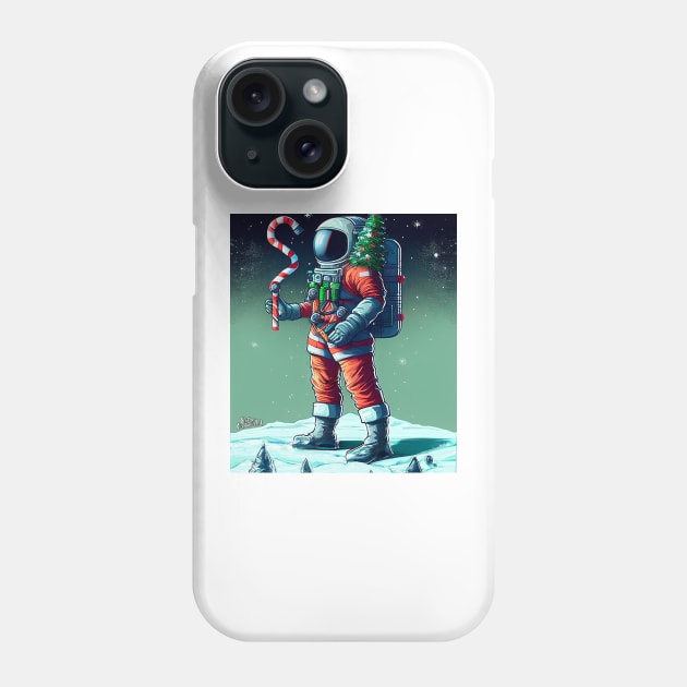 Claus Astronauts at Christmas in Space Phone Case by extraordinar-ia