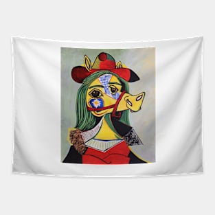 Native Dancer in Hat and Fur Collar Tapestry