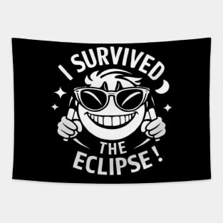 I Survived The Eclipse Funny Eclipse 2024 shirt -Eclipse Tee Tapestry