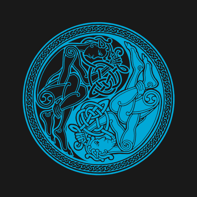 Celtic Yin Yang - blue by Dysis23A