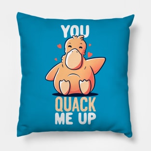 You Quack Me Up Funny Cute Duck Gift Pillow