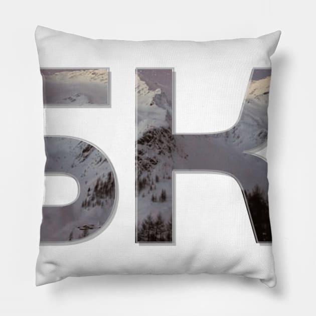 SKI Pillow by afternoontees