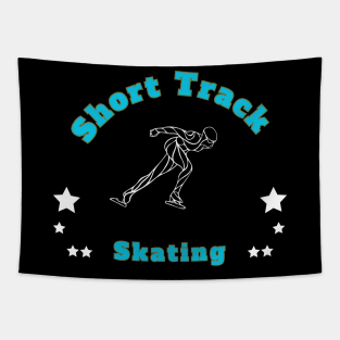 Short Track Skating Tapestry