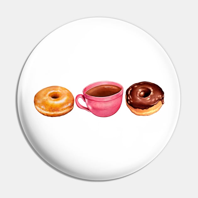 Coffee & Donuts Pin by KellyGilleran