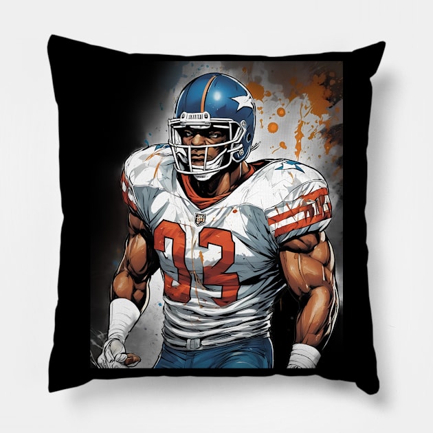 American Football Jersey Pillow by animegirlnft