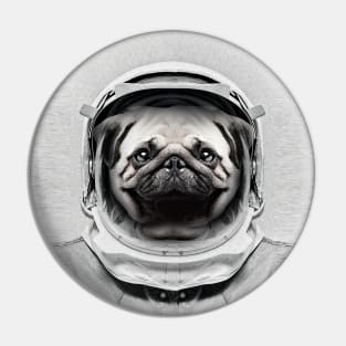 Astronaut Pug Pin