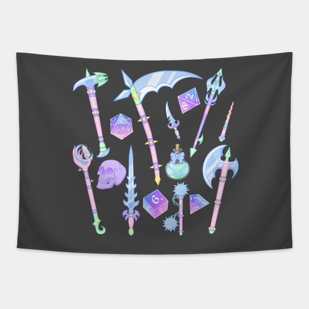 DnD Weapons Tapestry by Luna-Cooper