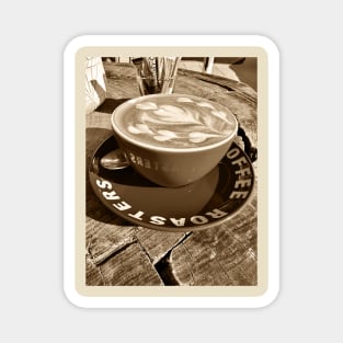 Coffee on an Island in Sepia Tone Magnet