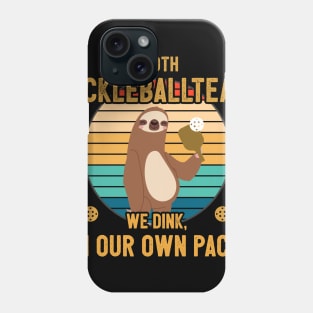 Funny Pickleball Player Gift Sloth Phone Case