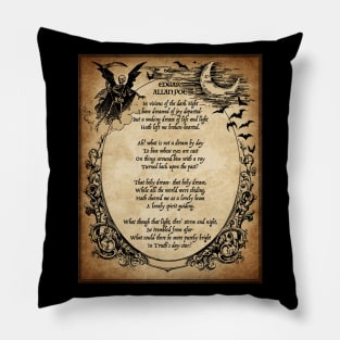 A Dream by Edgar Allan Poe Pillow