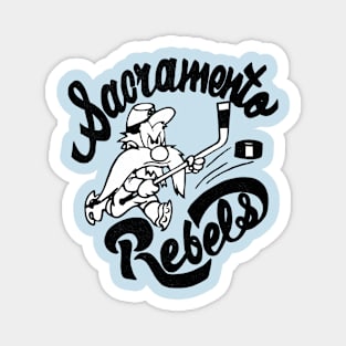 Retro Sacramento Rebels Hockey 1975 Magnet