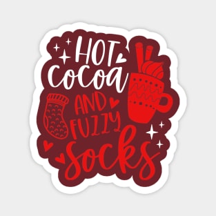 Hot Cocoa and Fuzzzy Socks Magnet