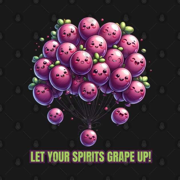 Bunch of Grapes Balloons Artwork by vk09design