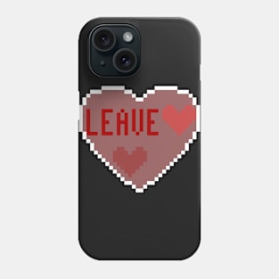 Leave, love pixel Phone Case