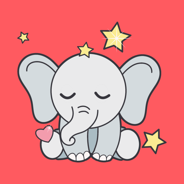 Sweet Dreams Baby Elephant by AlondraHanley