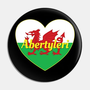 Abertyleri Cymru UK Baner Cymru Calon Pin