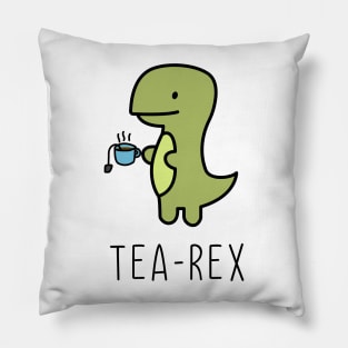 Tea-Rex Green Dino Pillow