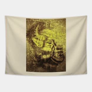 Buffalo head in grunge Tapestry