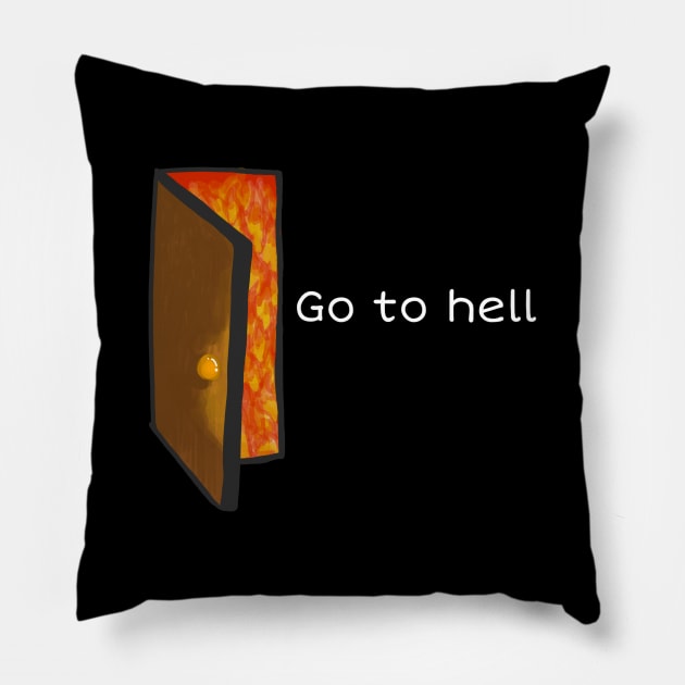 Hell Door Pillow by Haileyscorner