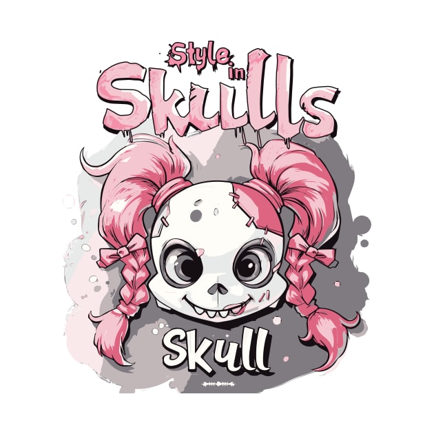 Skull Girl, Skull Fun T-Shirt 03 by ToddT