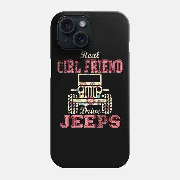 Real Girl Friend Drive Jeeps Cute Flower Jeep Floral Jeeps Women/Kid Jeep Lover Jeep Girl Phone Case by Nancie