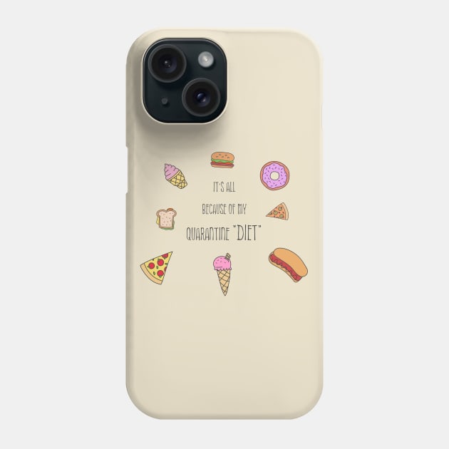 It's all because of my quarantine diet Phone Case by psychoshadow