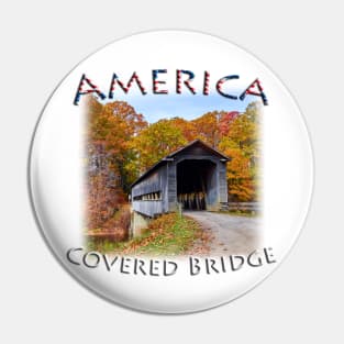 America - Fall colours with Covered Bridge Pin