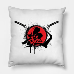 Japanese Kanji Symbol With Katana Sword, Otaku Anime Pillow