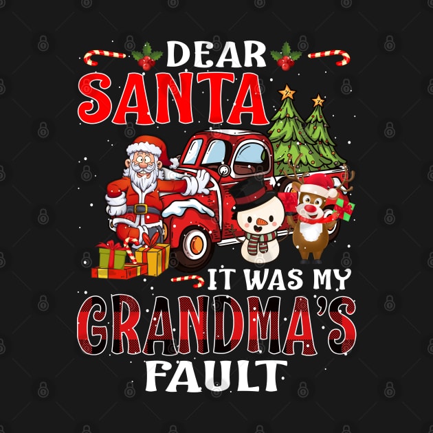 Dear Santa It Was My Grandma Fault Christmas Funny Chirtmas Gift by intelus