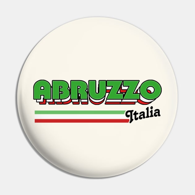Abruzzo // Italia Typography Region Design Pin by DankFutura