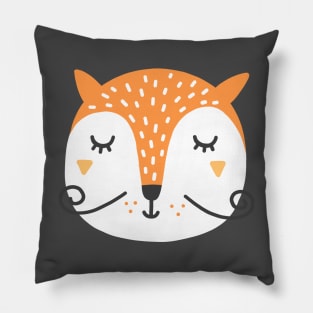 Sleeping Orange Fox Pillow