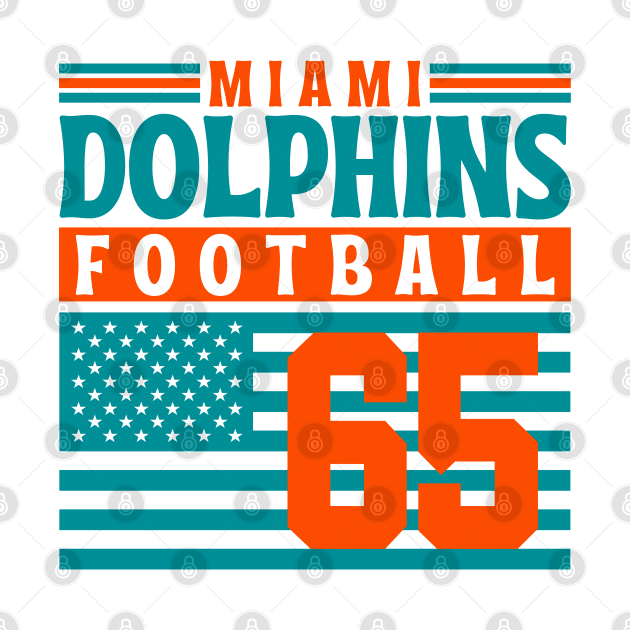 Miami Dolphins 1965 American Flag Football by Astronaut.co