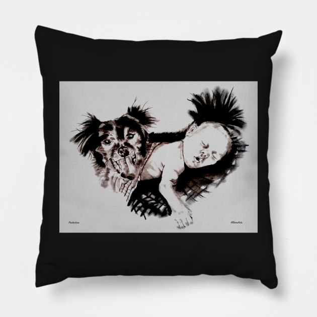 Dog 'Protection' Pillow by AllansArts