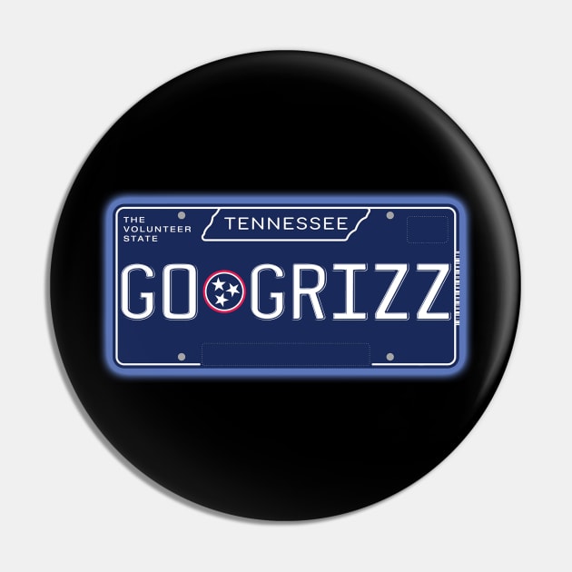 TN License Plate- GO GRIZZ Pin by AR100AR