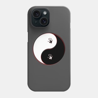 yin yang balance harmony design eastern philosophy palm print Phone Case