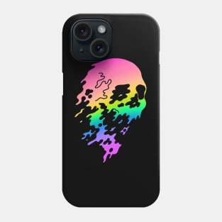 Melting Skull Rainbow Holo Trippy Phone Case