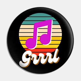 RETRO VINTAGE GRRRL Pin