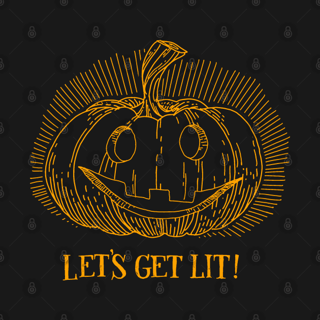 Let's Get Lit Pumpkin by sketchboy01
