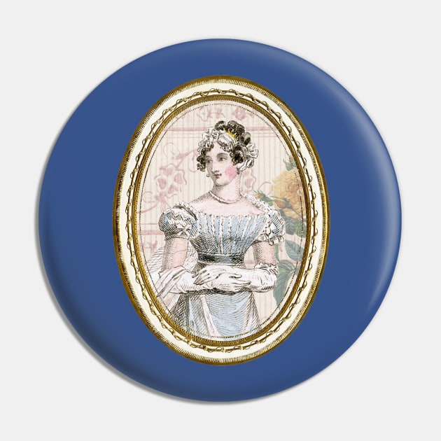 Jane Austen Pin by White B Gifts