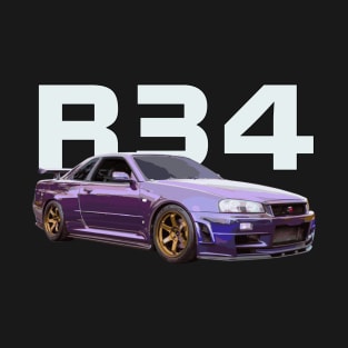 JDM CAR R34 bnr34 V-SPEC Midnight Purple III v-spec T-Shirt