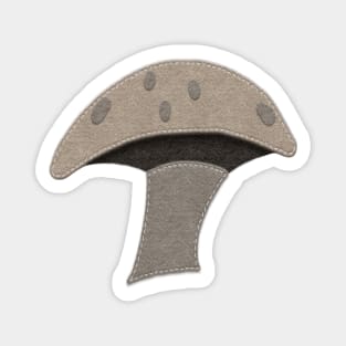 Mushroom | Brown Felt Look With Stitching | Cherie's Art(c)2020 Magnet